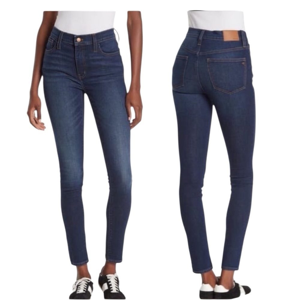Madewell NWT Indigo 9” Mid Rise Skinny Jeans Sz 26